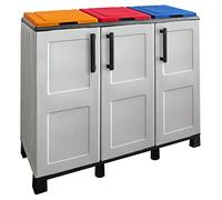 Art Plast Idea Armadio a Mezza Altezza in Polipropilene, Arancione/Rosso/Blu