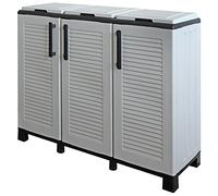 Pattumiera per Raccolta Differenziata 3 Posti con Ante cm 102X37X90 h ARTPLAST