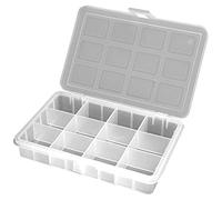 ART PLAST Portaminuterie Trasparente Con 12 Scomparti 18x12,8x3,2cm