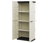 Armadio mobile in resina Spazio con 4 ripiani multiuso interno esterno 70x40x165