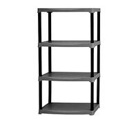 Art Plast T70/4/S Scaffale in Plastica, Nero, 70x30x133 cm