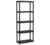 SCAFFALE 5 RIPIANI IN RESINA PLASTICA DA INTERNO PER ESTERNO KIT cm 70x30x175