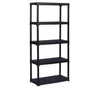 Art Plast Scaffale T80/5 in polipropilene 5 ripiani 80x40x175,5 cm Nero