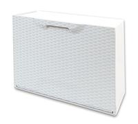 Art Plast U50/FRW Scarpiera in plastica, Effetto Rattan, Bianco