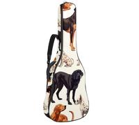 Art Poodle Dog Print 41 42 pollici Custodia per chitarra acustica con tracolla regolabile Borsa per chitarra con gancio posteriore, adatta per chitarre elettriche, bassi, chitarre classiche e ukulele,