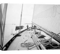 ART PRINT CAFE' - Fotografie barche a vela - stampa su tela - Ponte della Mayflower, 1886-80x60 cm