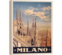 ART PRINT CAFE' - Quadri vintage - Stampa su tela - Milano - 40x60 cm