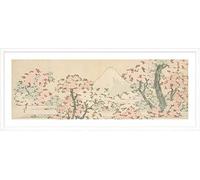 ART PRINT CAFE' Quadro Hokusai - Il Monte Fuji con i ciliegi in fiore