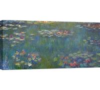 ART PRINT CAFE' - Quadro Impressionismo - stampa su tela - Claude Monet - Le ninfee, riflessi verdi, 1920-1926 - 100x50 cm