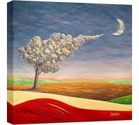 ART PRINT CAFE' - Quadro paesaggio moderno - stampa su tela - Donato Larotonda - Inno alla vita - 70x70 cm