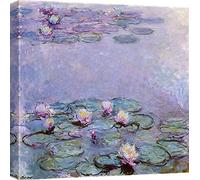 ART PRINT CAFE' - Quadro - Stampa su Tela - Claude Monet, Ninfee - 50X50 cm