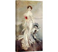 ART PRINT CAFE' - Quadro - Stampa su Tela - Giovanni Boldini, Madame Marthe Régnier - 100x50 cm