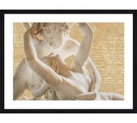 ART PRINT CAFE' Quadro Steven Hill, Endless Love (Amore e Psiche) | Stampa d’arte romantica con cornice nera.