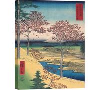 ART PRINT CAFE' - Stampa giapponese - stampa su tela - Ando Hiroshige - La collina del crepuscolo di Meguro nella capitale orientale - 120x90 cm