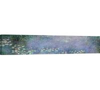 Art Print Café - Stampa su Tela - Claude Monet, The Water Lilies - Morning - Misura 150x30 cm