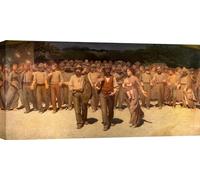ART PRINT CAFE' Stampa su tela: Pellizza da Volpedo, Quarto Stato, 120x60