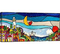 ART PRINT CAFE' - Stampe da parete moderne, quadri moderni soggiorno - stampa su tela - Wallas, Tra di noi c'è amore - 120x60 cm