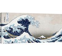 ART PRINT CAFE' - Stampe giapponesi - quadri su tela per le tue pareti - Katsushika Hokusai, La Grande Onda di Kanagawa (dettaglio) - 120x60 cm