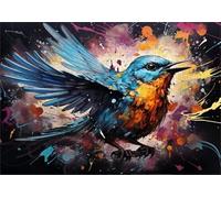 Art Puzzle - Colorful Birds Bluebirdss Poster - Giocattoli Educativi Per Alleviare Lo Stress In Famiglia Gifts,Decorazione Artistica Da Parete - 1000 Pezzi Puzzle Zx268Aw