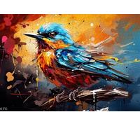 Art Puzzle - Colorful Birds Bluebirdss Poster - Giocattoli Educativi Per Alleviare Lo Stress In Famiglia Gifts,Decorazione Artistica Da Parete - 1000 Pezzi Puzzle Zx267Aw