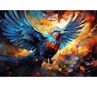 Art Puzzle - Colorful Birds Bluebirdss Poster - Giocattoli Educativi Per Alleviare Lo Stress In Famiglia Gifts,Decorazione Artistica Da Parete - 1000 Pezzi Puzzle Zx265Aw