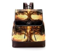Art Puzzle Pieces Pattern PU Leather Zaino Borsa per Adulto, Moda Unisex Studenti Universitari Satchel Cartella, Multicolore 06, 27x12.3x32cm