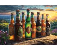 Art puzzle - Puzzle Bottiglie di birra retrò - 1000 Pezzi
