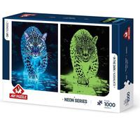 Art puzzle - Puzzle Serie Neon: Il giaguaro blu - 1000 Pezzi