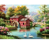 Art puzzle - Puzzle Sung Kim: Red Old Mill - 1000 Pezzi