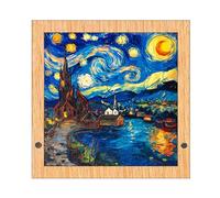 Art Puzzle, Starry Artwork Puzzle, Colorful Wood Jigsaw, Family Game Challenge, Develop Intellectual Resource, Home Decoration Puzzles, Fun Activity for Boys and Girls, 29x18x3cm