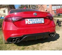 Art.Q1342-TRX18 DAM / Rear Bumper "VELOCE" in ABS per Alfa Giulia NERO LUCIDO