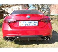 Art.Q1342-TRX59 DAM / Rear Bumper "VELOCE" in ABS per Alla Giulia NERO LUCIDO