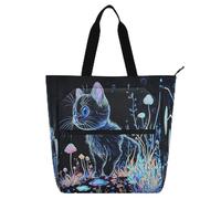 Art Ragdoll Cat Book Bag Art Tote Bag per ragazzi ragazze adulti borsa grande borsa della spesa con cerniera per la scuola shopping spiaggia arcobaleno