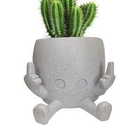Art Resin Waterproof Flower Pots Stylish Containers For Garden