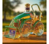 Art Scultura Statua - 300ML Decanter Whisky, Bottiglia Di Whisky E Vino A Forma Di Trattore 3D, Decanter Per Whiskys In Vetro Originale, Bottiglie Di Vino Vuote A Tema Auto Creative(D)