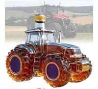 Art Scultura Statua - 300ML Decanter Whisky, Scultura 3D Di Bottiglia Di Vino Whisky A Forma Di Trattore, Decanter Di Whisky In Vetro Di Alta Qualità, Divertente Servizio Da Vino Bar Di Casa(A)