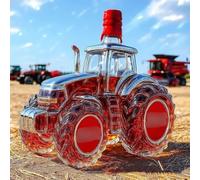 Art Scultura Statua - 300ML Decanter Whisky, Scultura Di Bottiglia Di Whisky A Forma Di Trattore, Ornamenti Di Decanter Di Whisky In Vetro Di Alta Qualità, Statua Per Bar Di Casa(B)
