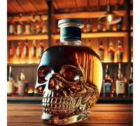 Art Scultura Statua - 300ML Decanter Whisky - Statua Di Un Divertente Decanter Per Whisky A Forma Di Animale, Nuovo Set Di Bottiglie Di Vino In Vetro Uniche Del 2025, Scultura Decorativa(Skull)