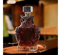 Art Scultura Statua - 300ML Decanter Whisky - Statua Di Un Divertente Decanter Per Whisky A Forma Di Animale, Nuovo Set Di Bottiglie Di Vino In Vetro Uniche Del 2025, Scultura Decorativa(Owl)