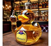 Art Scultura Statua - 300ML Decanter Whisky - Statua Di Un Divertente Decanter Per Whisky A Forma Di Animale, Nuovo Set Di Bottiglie Di Vino In Vetro Uniche Del 2025, Scultura Decorativa(Duck)