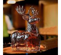 Art Scultura Statua - 300ML Decanter Whisky - Statua Di Un Divertente Decanter Per Whisky A Forma Di Animale, Nuovo Set Di Bottiglie Di Vino In Vetro Uniche Del 2025, Scultura Decorativa(Deer)