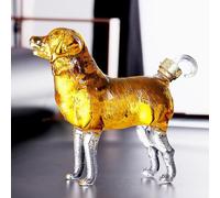 Art Scultura Statua - Decanter Whisky, Decanter Per Whisky In Vetro A Forma Di Cucciolo Da 500 Ml/1000 Ml, Bottiglia Di Vino E Whisky In Vetro Senza Piombo A Forma Di Cucciolo(500ml)