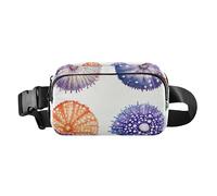 Art Sea Urchin, elegante borsa a tracolla per donne e uomini, resistente all'acqua, con cinghia regolabile, per viaggi, corsa, escursionismo, Riccio di mare d'arte, 1 size