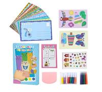 Art Set 2026 Upgrade - Paper Paint ABS 2.6x13x20cm 265g Pink Or Blue - Magic Squeeze Drawing Kit For DIY Postcards - Party Birthday Gift
