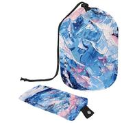 Art Snow Mountain Travel Trousse per trucchi da donna, borsa per cosmetici da viaggio pieghevole con coulisse, borsa da toeletta portatile, Montagna Neve Ar, 9.9x6.9in/25.2x17.6cm;6x3.5in/15.2x8.8cm,