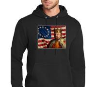 Art Society KING TRUMP BETSY ROSS BANDIERA felpa con cappuccio nera