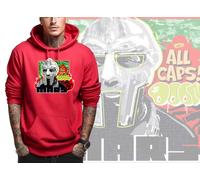 Art Society MARS x MF DOOM ROSSO Felpa con cappuccio SMALL-4XLARGE