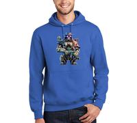 Art Society UNCLE SAM 2.0 BLU REALE Pullover Con Cappuccio SMALL-3XLARGE