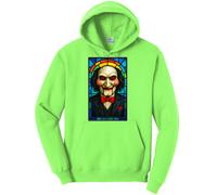 Art Society VETRATA COLORATA JIGSAW VERDE NEON Felpa con cappuccio SMALL-4XLARGE