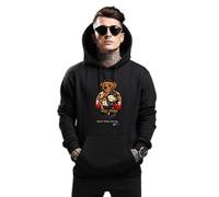 Art Society x SWOD DA BOX CAPRA ORSETTO felpa con cappuccio nera SMALL-4XLARGE